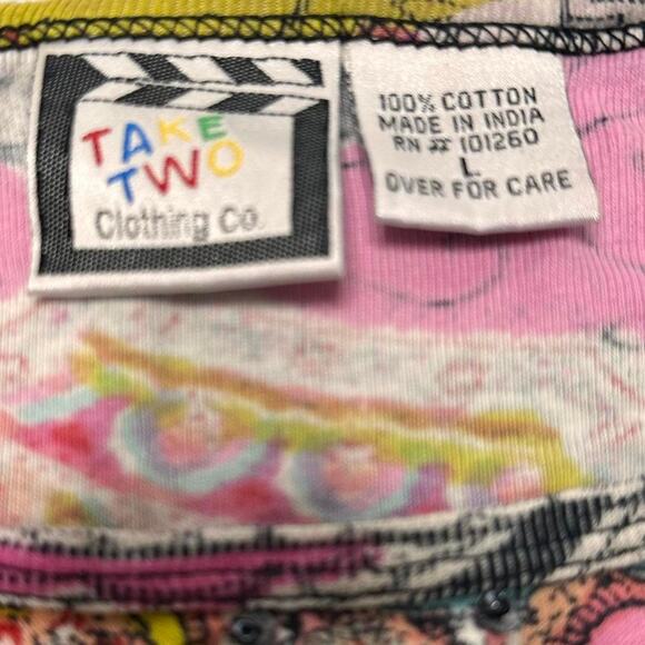 Take Two Clothing Co Size Large 100% Cotton Sequin Beaded Vintage Artsy Tank - Picture 4 of 4